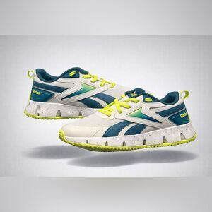 Reebok FloatZig 1 Running Shoes White Lime Blue | US 5 Fits W 6.5–7